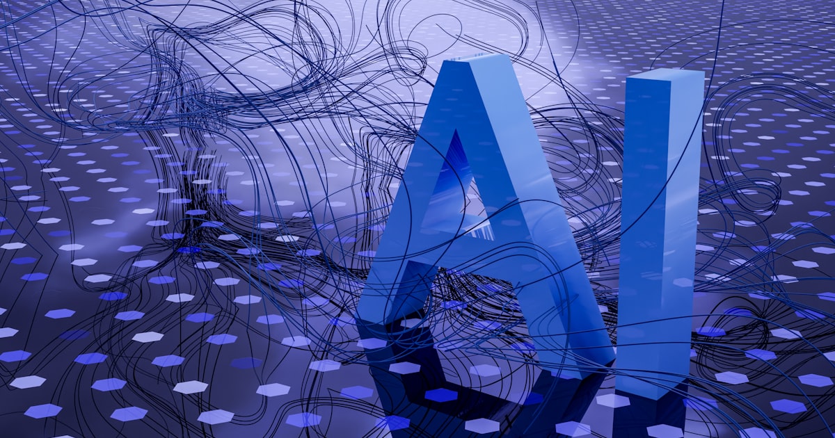 Abstract representation of accelerating AI development cycles, with geometric patterns converging toward a central point of convergence